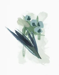 Abstrakte blå blomster