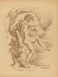 Dansende nøgenfigur