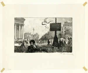 Hjørnet af Rue Royale, planche 16 fra Le Long de la Seine et des Boulevards