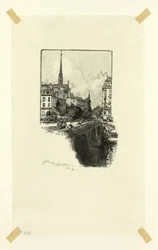 Pont Saint-Michel, planche 12 fra Le Long de la Seine et des Boulevards