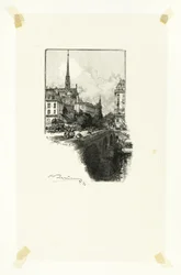 Pont Saint-Michel, planche 12 fra Le Long de la Seine et des Boulevards