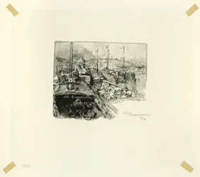 Villette Dock, planche fem fra Le Long de la Seine et des Boulevards