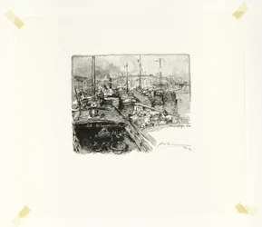 Villette Dock, planche fem fra Le Long de la Seine et des Boulevards
