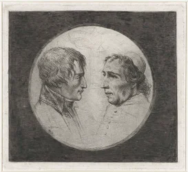 Coclers, L B, Dobbeltportræt af Napoleon og pave Pius VII (ca1805, Rijksmuseum)