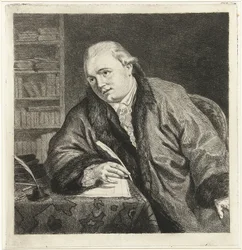 Portræt af komponisten og ætseren Johan Antoni Kauclitz Colizzi 1742-1808, 1780