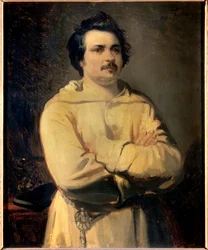 Portræt af Honore de Balzac (1799-1850) Maleri af Louis Boulanger (1806-1867) 1800-tallet. Tårne. Museum for Skønne Kunster