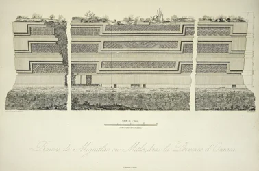 Ruinerne af Miguitlan eller Mitla, i provinsen Oaxaca, illustration fra 