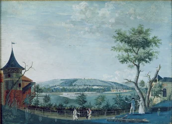 Eremitagen og det gamle slot i parken ved Le Raincy, 1754-93