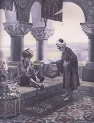 De tre ringe, illustration fra Decameron af Boccaccio udgivet af Navarre Society 1930