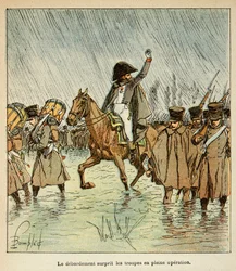 Illustration af Bombled Louis (1862-1927) fra bogen "The Memorial of Saint Helene" af grev Emmanuel de Las Cases (1766-1842): Den Imperiale Armee i 1813, Private Collection