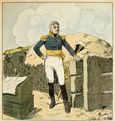 Illustration af den bombede Louis (1862-1927) fra bogen "The Memorial of Saint Helene" af grev Emmanuel de Las Cases (1766-1842): Portræt af marechal Francois Joseph Lefebvre (1755-1820), hertug af Dantzig, privat samling