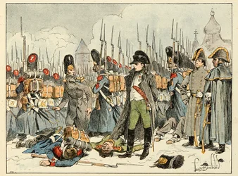 Illustration taget fra bogen "Århundredes helte", anekdotiske oplæsninger af Dick de Lonlay og illustreret af Louis Bombled (1862-1927)