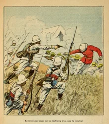 The War in Madagascar-Anekdotisk historie om de franske ekspeditioner 1885-1895 af Henri Galli dit Galllichet (1854-1922), illustreret af Louis Bombled (1862-1927): Privat samling