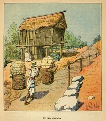 The War in Madagascar-Anecdotal History of the French Expeditions of 1885-1895 af Henri Galli dit Galllichet (1854-1922), illustreret af Louis Bombled (1862-1927): En madagaskisk sag i det 19. århundrede, privat samling