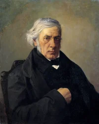 Portræt af filosoffen Victor Cousin (1792-1867) Maleri af Louis Claude Mouchot (1830-1891). 19. århundrede. Svag. 0,73 x 0,60 m - Portræt af filosoffen Victor Cousin (1792-1867). Maleri af Louis Claude Mouchot (1830-1891). 19. århundrede. 0,73 x