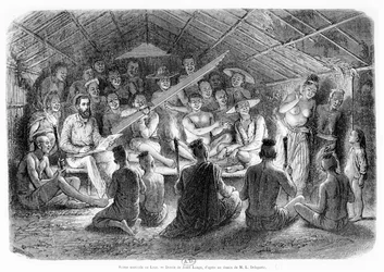 Musikalsk soiree i Laos, 1867