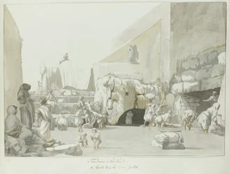 Fontein Arethuse mødte bron Arethuse Fountain (titel på objekt) Rejser i Italien, Sicilien og Malta - 1778 (serietitel)