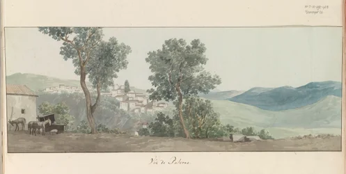 Gezicht op Paterno Udsigt over Paterno (titel på objekt) Rejser i Italien, Sicilien og Malta - 1778 (serietitel)