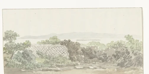 Se på de ruïne af teatret i Brindisi Udsigt over resterne af Teatret i Taranto (titel på objektet) Rejser i Italien, Sicilien og Malta - 1778 (serietitel)
