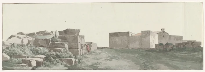 Profil van de indenmuren og udenmuren fra den gamle by Manduria Profil af de indvendige og udvendige vægge i det gamle Manduria (titel på objektet) Rejser i Italien, Sicilien og Malta - 1778 (serietitel)