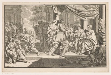 Paulus og Barnabas prædiker foran templet