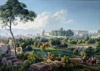 Udsigt over Esquiline Hill, Rom, ca. 1800