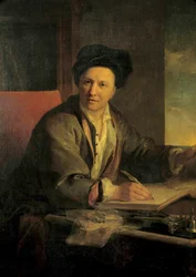 Portræt af Bernard Le Bouyer (Le Bovier) af Fontenelle (1657-1757), fransk forfatter Maleri af Louis Galloche (1670-1761) 1723 Søn. 1,2x0,9 m