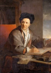Portræt af forfatteren Bernard le Bovier de Fontenelle 1657-1757