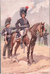 Gendarmer, postkort, 1920