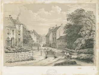 Eccleshall Village: litografi
