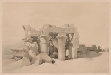 Egypten og Nubien: bind II - nr. 42, ruinerne af Kom Ombo, 1838.
