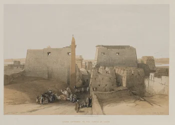 Egypten og Nubien, bind II: Grand Entrance to Temple of Luxor, 1848.
