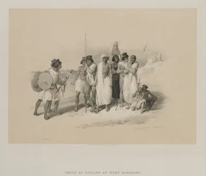 Egypten og Nubien, bind II: Gruppe af nubiere-Wady Kardasey, 1847.