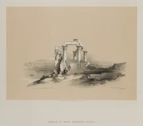 Egypten og Nubien, bind II: Ruinerne af Kardeseh-templet, Nubien, 1848.