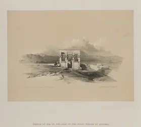 Egypten og Nubien, bind II: Isis-templet på taget af Det Store Tempel i Dendera, 1848.