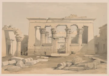 Egypten og Nubien: Bind I - nr. 28, Portico af Kalabshi-templet
