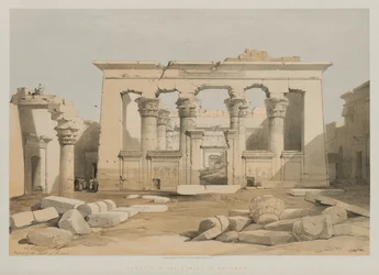 Egypten og Nubien, bind I: Portico af Kalabshe-templet, 1847.