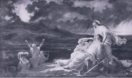 Herculaneum: Vesuvs udbrud, illustration fra The World
