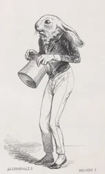 Hans søn, der på alle måder lignede ham ... fra Scener fra Privat og Publ..., ca. 1837-47.