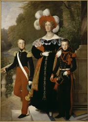 Dronning Marie-Amélie med sine børn