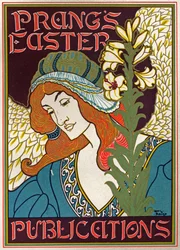 Litteratur. Prangs påskepublikationer. Plakat af Luis Rhead, USA, ca. 1895 (plakat)