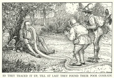 Så de sporede det op, indtil de til sidst fandt deres stakkels kammerat (litho)