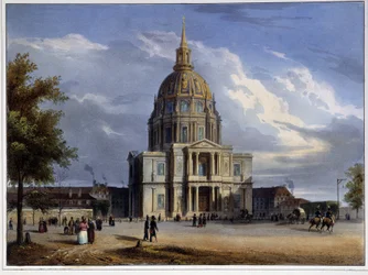 Invalidernes Dome i ""Paris i 1837" af Arnout