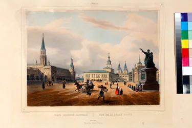 Den Røde Plads (la place rouge) i Moskva par Arnout, Louis Jules (1814-1868)