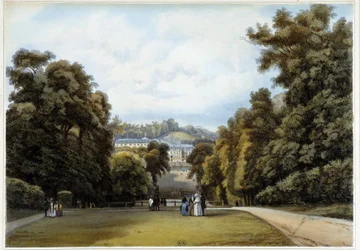 Chateau de Saint Cloud, side af parken. I "Paris og omegn"