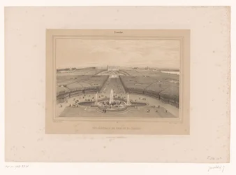 Udsigt over Versailles haver Vue generale du Parc et du Château (titel på objekt) Ansigter i og omkring Paris (serietitel) Versailles (serietitel på objekt)