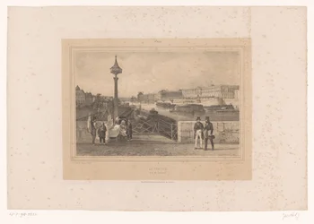 Udsigt over Palais du Louvre fra Pont Neuf Le Louvre, pris du Pont-neuf (titel på objekt) Ansigter i og omkring Paris (serietitel) Paris (serietitel på objekt)