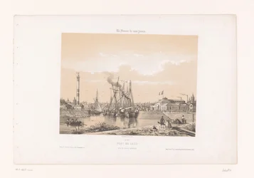 Udsigt over Caen fra Cours Caffarelli Port de Caen, Pris du Cours Caffarelli (titel på objekt) Contemporary France (serietitel) La France de nos jours (serietitel på objekt)