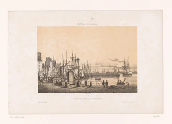 Udsigt over havnen i Cherbourg Vue du port de Cherbourg (titel på objekt) Contemporary France (serietitel) La France de nos jours (serietitel på objekt)