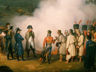 Napoleons lejr på tærsklen til slaget ved Austerlitz (olie på lærred)